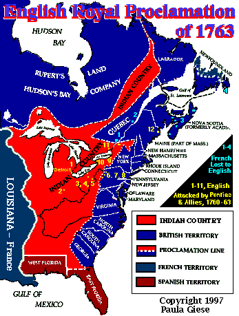 The The Royal Proclamation of 1763 , Indian Country. What preceded this: